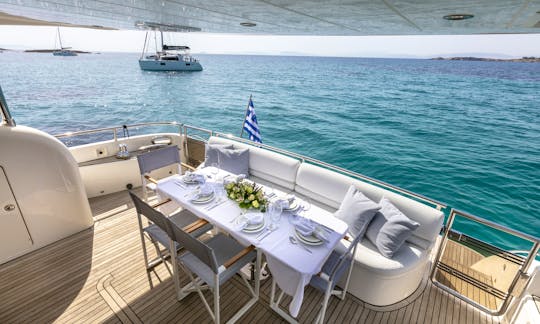 Luxury Crewed Princess 72 Located at the Premier Marina of Athens Floisvos