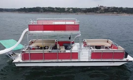 33ft Double Decker Pontoon w/Slide-19 passenger-LOUD stereo- Named Shenanigans