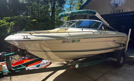 Sea Ray Bowrider with Bimini Top for rent on Pinecrest Lake