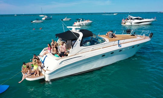 Our 55-foot Sea Ray Sundancer is an Oasis on the water and is one of the top Luxury Yachts in Chicago