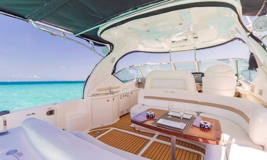 ¡Yate a motor Sea Ray Sundancer de 44 pies para Cancún - Isla mujeres!