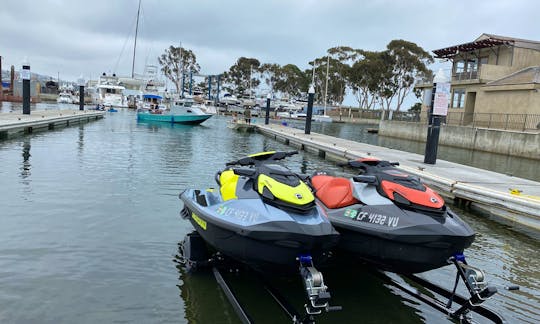 1 or 2 Sea Doo GTi SE Jet Skis available for rent in San Diego: Unlimited riders during your time duration!