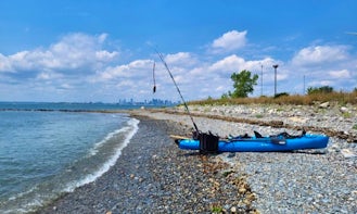 Two-person pedal drive Hobie Kayak for fun, fishing, and more in Winthrop, MA!