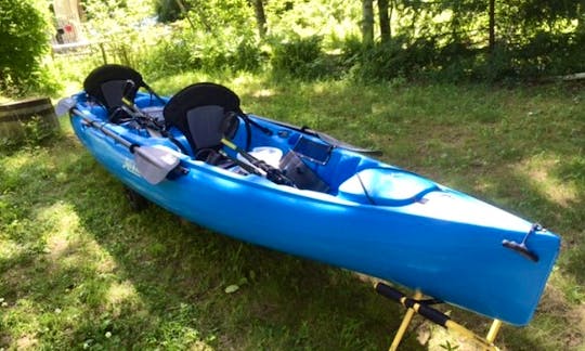 Two-person pedal drive Hobie Kayak for fun, fishing, and more in Winthrop, MA!