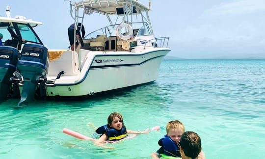 30ft Grady White Private Boat Charter/Trip for Icacos Cay or Palomino Island