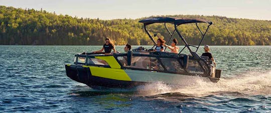 2023 21' 230HP Sea-Doo Switch Pontoon Boat Rental in Delafield, WI Up To 40 MPH