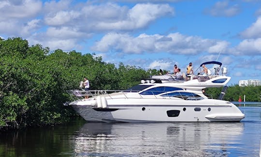 Ponte aérea Azimut47 de 50' em Cancún/Isla Mujeres GMBAZ50FB