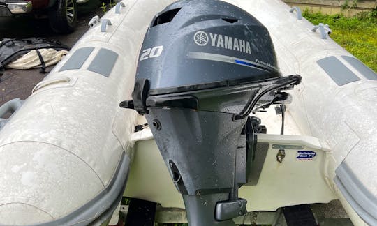 4-person Caribe RIB with Yamaha 20HP for Rent in Mills River, North Carolina