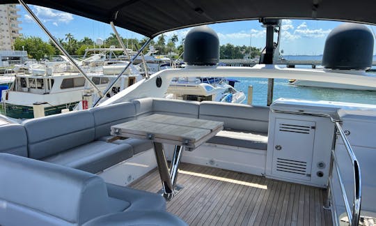 68’ Sunseeker 2014 Power Mega Yacht Rental in North Bay Village, Florida