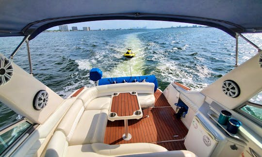Cruise on our 36' Monterey Motor Yacht Rental in Miami Beach, Florida