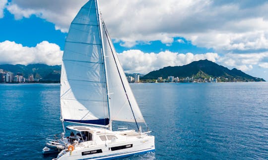 Private sailing adventure on a 41' performance catamaran in Honolulu, Hawaii