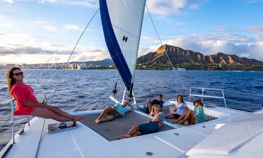 Sailing on a catamaran is so smooth