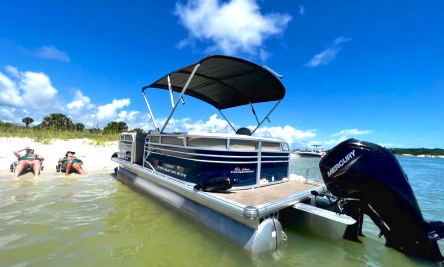 Sun Tracker Party Barge Pontoon Boat Rentals along the beautiful  intracoastal!