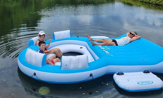 NEW! Rent the Splash n Chill Island Float in Central Florida | Great for Lakes & Ponds!