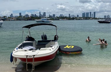 Stingray 21ft Bowrider Wakeboarding Session in Miami Beach, Florida
