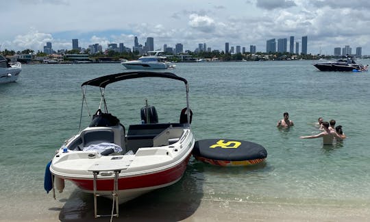 Stingray 21ft Bowrider Wakeboarding Session in Miami Beach, Florida