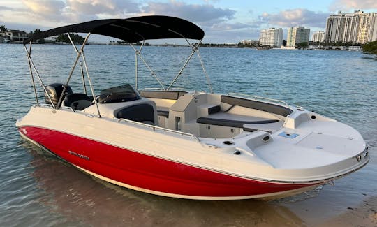 Stingray 21ft Bowrider Wakeboarding Session in Miami Beach, Florida