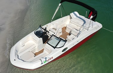 Beautiful Deck Boat to Explore, Swim, Tube and more in AMI!