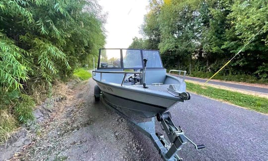 Perfect Aluminum 16ft Fishing Boat on Trailer for rent in Bellevue, Washington