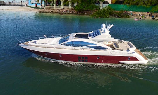 Azimut 71ft Premium Yacht from Cancun- isla mujeres