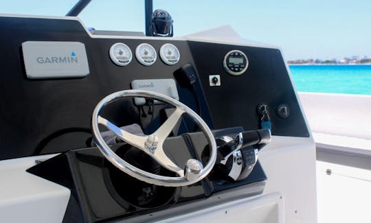 Catamarán deportivo de lujo Prestigue de 45' en alquiler en Cancún, Quintana Roo