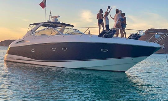 Sunseeker Portofino 51’ Motor Yacht Charter! Visits Balandra and Espíritu Santo Island.