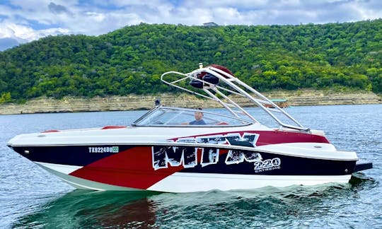 MTX 220 Extreme Wakeboard Boat on Lake Lyndon B Johnson