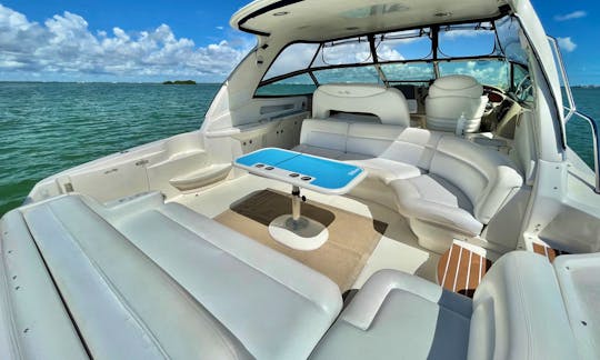 Caiman 46' Sea Ray Yacht for 15 pax in Cancún, Mexico