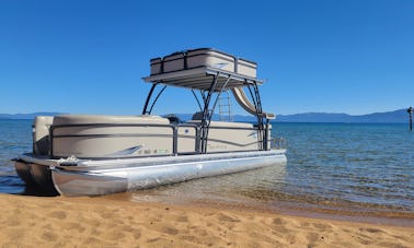 Luxury Double-Decker Tri-Toon with Slide for Rent in South Lake Tahoe