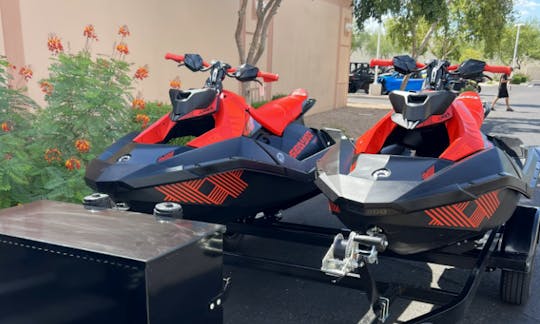 Pair of 2022 Sea Doo Spark Trixx Jetski 3up for Rent in Canyon Lake, Arizona