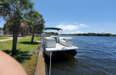CAPTAIN INCLUDED 24' Pontoon for Island Hoping, Dolphin watching, Sunsets and more in Tarpon Springs, Florida