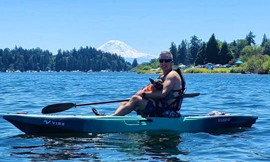 12 foot sit on top fishing kayak with adjustable, comfortable seat.
