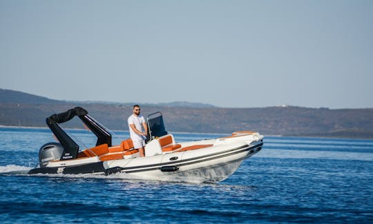 クロアチアのザダルで最高のボートタイガーマリン 650 トップラインでのプライベート日帰り旅行