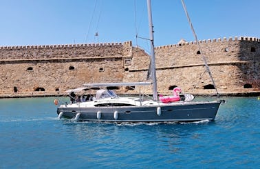 MGV TREATON / Private Luxury Half Day Trips to Dia island + Romantic Sunset Views on Elan Impression 514 sailing boat (53 ft) from Heraklion Port, Crete, Greece