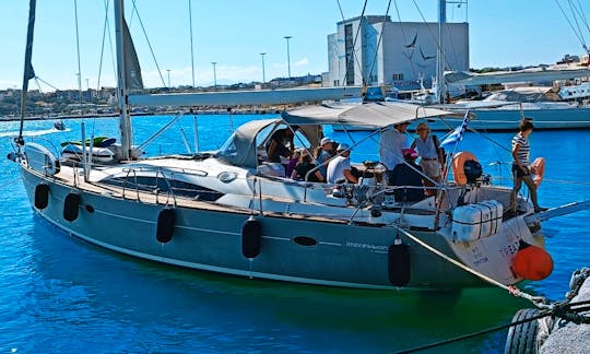 MGV TREATON / Private Luxury Full Day Trip to Dia island + Sunset Views with Elan Impression 514 sailing boat (53 ft) from Heraklion Port, Crete, Greece