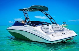 Rent this 19ft Yamaha Jet Boat AR190 with swim platform in Orlando, FL Area