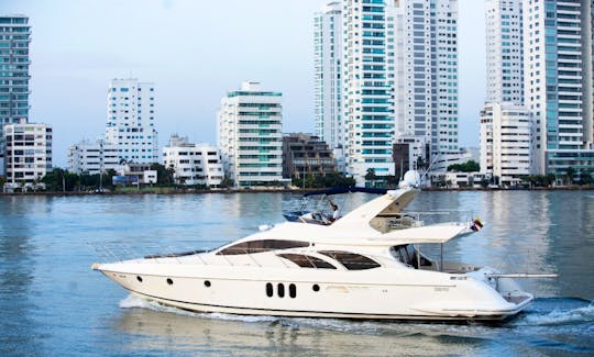 Amazing Bachelor/Bachelorette Party with Azimut Fly 62' Motor Yacht in Cartagena de Indias, Bolívar