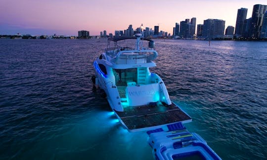 65ft Azimut Mega Yacht Rental in Miami, Florida