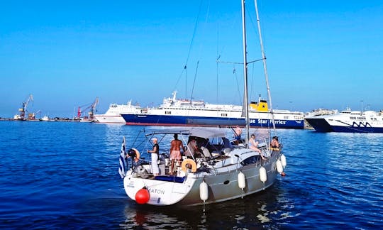 MGV TREATON / Private Full Day Trip to Agia Pelagia Bay complex with Elan Impression 514 sailing boat (53 ft) from Heraklion Port, Crete, Greece