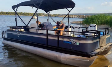 Viagem no barco Lake Pontoon - Reservatório de Cedar Creek ou Lago Atenas, TX