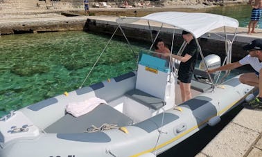 8 person Rigid Inflatable Boat Rental in Vrboska, Dalmatia for up to 8 friends