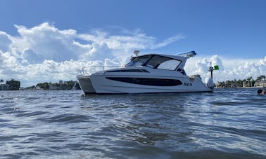 Perfect family & friends day boating Aquila 36 Catamaran in Dania Beach, Florida