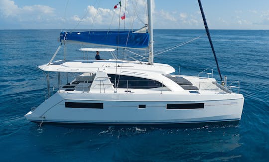 40' Leopard Luxury Catamaran All-Inclusive Charter in Playa del Carmen.