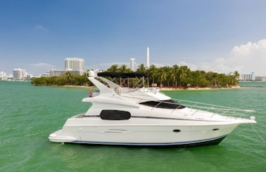 48ft Silverton Sport Bridge Yacht for Rent - Located in South Beach, Miami, Florida