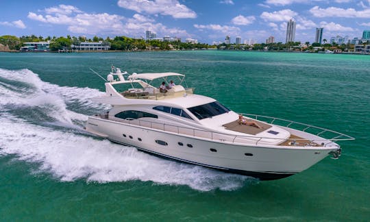 68ft Ferretti Power Mega Yacht in Miami, Florida