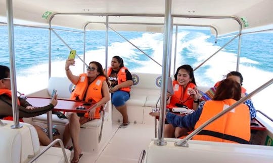 Family/Group Fiber Glass Hull Boat Rides at Water Garden City
