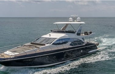 Azimut 66 Fly Bridge Motor Yacht Rental in Miami, Florida