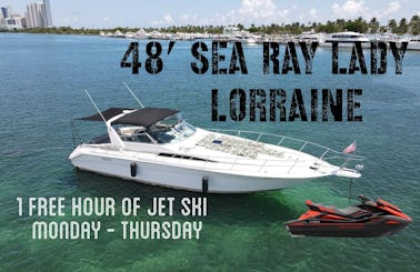 48ft Sea Ray Lady Lorraine-1 FREE HOUR JET SKI Monday-Thursday