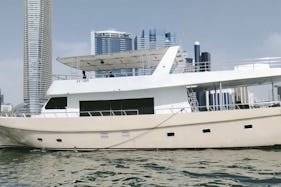 Cruise on our 90ft Power Mega Yacht in Abu Dhabi