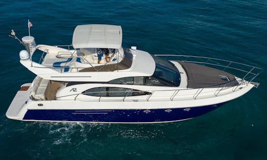 50' Azimut All-Inclusive Yacht Charter in Tulum Beach.